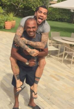 Dinora Santana ex-husband Dani Alves with his father Domingos Alves Da Silva.